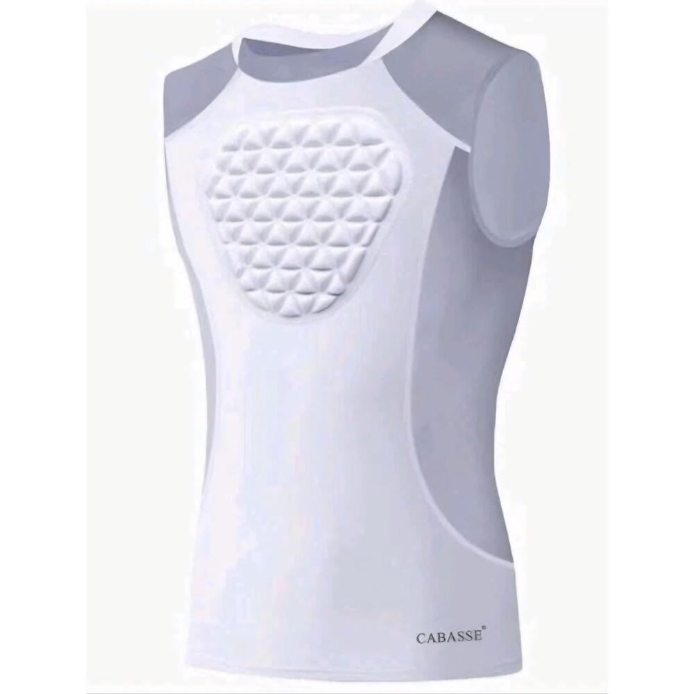 CABASSE Boy's Padded Protective Sleeveless Shirt White Size Small NWT AR-3405